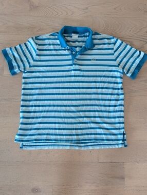 Lacoste Striped Polo Shirt Size Large